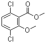 structure of CAS# 6597-78-0, 2-Methoxy-3,6-dichlorobenzoic acid methyl ester