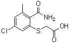 CAS # 66214-43-5, 2-[[2-(Aminocarbonyl)-5-chloro-3-methylphenyl]thio]acetic acid