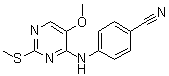 CAS # 6623-82-1, 4-[[5-Methoxy-2-(methylthio)-4-pyrimidinyl]amino]benzonitrile, NSC 55453