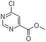 structure of CAS# 6627-22-1, Methyl 6-chloro-4-pyrimidinecarboxylate