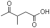 structure of CAS# 6628-79-1, 3-Methyl-4-oxopentanoic acid