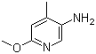 structure of CAS# 6635-91-2, 5-氨基-2-甲氧基-4-甲基吡啶