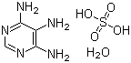 structure of CAS# 6640-23-9, 4,5,6-Pyrimidinetriamine sulfate hydrate