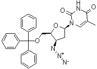 CAS # 66503-47-7, 1-[3-Azido-2,3-dideoxy-5-O-(triphenylmethyl)-beta-D-threo-pentofuranosyl]-5-methyl-2,4(1H,3H)-pyrimidinedione