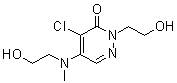 CAS # 66597-68-0, 4-Chloro-2-(2-hydroxyethyl)-5-[(2-hydroxyethyl)methylamino]-3(2H)-pyridazinone, NSC 376252