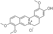 Jatrorrhizine hydrochloride molecular structure (CAS 6681-15-8)