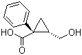 structure of CAS# 66823-04-9, (1R,2S)-2-(Hydroxymethyl)-1-phenylcyclopropanecarboxylic acid