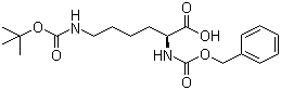 structure of CAS# 66845-42-9, N-Benzyloxycarbonyl-N'-(tert-Butoxycarbonyl)-L-lysine