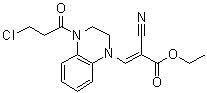4-(3-氯丙酰基)-alpha-氰基-3,4-二氢-1(2H)-喹喔啉丙烯酸乙酯分子结构 (CAS 6687-91-8)