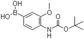 structure of CAS# 669713-95-5, 4-N-Boc-amino-3-methoxyphenylboronic acid