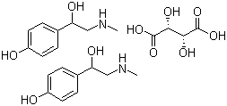 CAS 登录号：67-04-9, 酒石酸辛弗林, 1-(4-羟基苯基)-2-(甲基氨基)乙醇酒石酸盐
