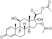 CAS # 67-78-7, Triamcinolone diacetate, 16a,21-Diacetoxy-9a-fluoro-11b,17a-dihydroxy-1,4-pregnadiene-3,20-dione, 9a-Fluoro-16a-hydroxyprednisolone 16,21-diacetate