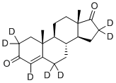 structure of CAS# 67034-85-9, 4-Androsten-3,17-dione-2,2,4,6,6,16,16 D7