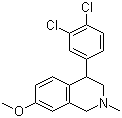 structure of CAS# 67165-56-4, (+/-)-Diclofensine