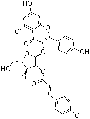 structure of CAS# 67214-05-5, Kaempferol 3-O-[2''-(E)-p-coumaroyl]-alpha-L-arabinofuranoside