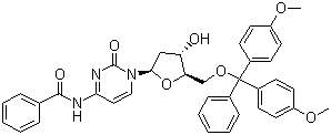 structure of CAS# 67219-55-0, 5'-O-Dimethoxytrityl-N-benzoyl-desoxycytidine
