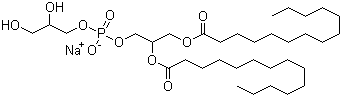 1,2-十四酰磷脂酰甘油钠盐分子结构 (CAS 67232-80-8)