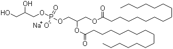 1,2-棕榈酰磷脂酰甘油钠盐分子结构 (CAS 67232-81-9)