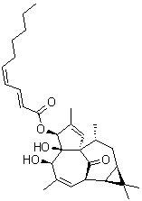 3-O-(2'E,4'Z-Decadienoyl)-20-deoxyingenol molecular structure (CAS 672941-64-9)