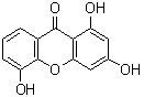 1,3,5-三羟基-9H-氧杂蒽-9-酮分子结构 (CAS 6732-85-0)