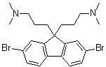 structure of CAS# 673474-73-2, 2,7-Dibromo-9,9-bis[3-(dimethylamino)propyl]fluorene