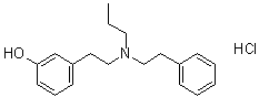 N-丙基-N-苯基乙基-beta-(3-羟基苯基)乙胺盐酸盐分子结构 (CAS 67383-44-2)