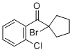 structure of CAS# 6740-86-9, (1-Bromocyclopentyl)(2-chlorophenyl)-methanone