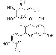异鼠李素 3-O-半乳糖苷分子结构 (CAS 6743-92-6)
