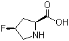 (2S,4S)-4-氟吡咯烷-2-甲酸分子结构 (CAS 6745-32-0)