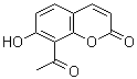 structure of CAS# 6748-68-1, 8-Acetyl-7-hydroxy-2H-1-benzopyran-2-one