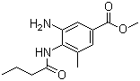 CAS 登录号：675882-71-0, 3-甲基-4-丁酰氨基-5-氨基苯甲酸甲酯