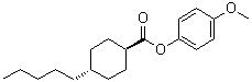 structure of CAS# 67589-52-0, 4-Methoxyphenyl trans-4-pentylcyclohexanecarboxylate