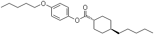 structure of CAS# 67589-55-3, trans-4-Pentylcyclohexanecarboxylic acid 4-(pentyloxy)phenyl ester