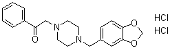 2-(4-Piperonyl-1-piperazinyl)acetophenone dihydrochloride molecular structure (CAS 6761-63-3)