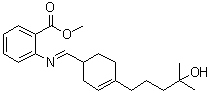CAS 登录号：67634-12-2, 2-[[[4-(4-羟基-4-甲基戊基)-3-环己烯-1-基]亚甲基]氨基]苯甲酸甲酯