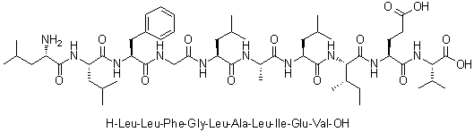 CAS # 676595-50-9, L-Leucyl-L-leucyl-L-phenylalanylglycyl-L-leucyl-L-alanyl-L-leucyl-L-isoleucyl-L-alpha-glutamyl-L-valine