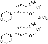 2-Methoxy-4-morpholinobenzenediazonium chloride zinc chloride double salt molecular structure (CAS 67801-08-5)