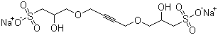 CAS # 67874-62-8, Disodium 3,3'-(2-butyne-1,4-diylbis(oxy))bis(2-hydroxypropanesulphonate), 3,3'-(2-Butynylenedioxy)bis(2-hydroxy-1-propanesulfonic acid) disodium salt