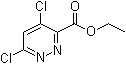 structure of CAS# 679406-03-2, 4,6-Dichloropyridazine-3-carboxylic acid ethyl ester