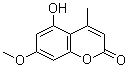 CAS 登录号：6795-19-3, 5-羟基-7-甲氧基-4-甲基-2H-1-苯并吡喃-2-酮