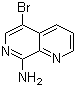 structure of CAS# 67967-17-3, 5-Bromo-[1,7]naphthyridin-8-ylamine