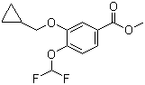 3-环丙基甲氧基-4-二氟甲氧基苯甲酸甲酯分子结构 (CAS 680184-57-0)