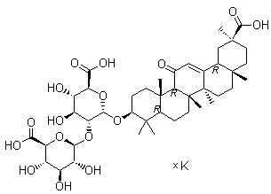 Potassium glycyrrhizinate molecular structure (CAS 68039-19-0)