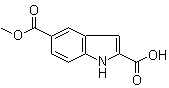 structure of CAS# 681288-76-6, 1H-吲哚-2,5-二甲酸 5-甲酯