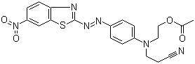 CAS # 68133-69-7, Disperse Red 177, C.I. 11122, 2-[(2-Cyanoethyl)[4-[(6-nitrobenzothiazol-2-yl)azo]phenyl]amino]ethyl acetate