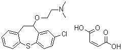 CAS # 6823-52-5, 2-[(8-Chloro-10,11-dihydrodibenzo[b,f]thiepin-10-yl)oxy]-N,N-dimethylethylamine maleate