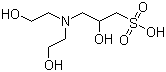 structure of CAS# 68399-80-4, 3-[N,N-Bis(2-hydroxyethyl)amino]-2-hydroxy-1-propanesulfonic acid