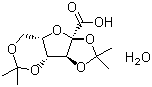 structure of CAS# 68539-16-2, (-)-Diacetone-2-keto-L-gulonic acid monohydrate