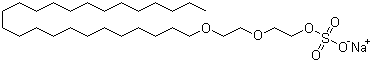 structure of CAS# 68585-34-2, 月桂基聚氧乙烯醚硫酸钠