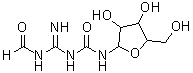 CAS 登录号：686299-20-7, N-[(甲酰氨基)亚氨基甲基]-N'-呋喃戊糖基脲